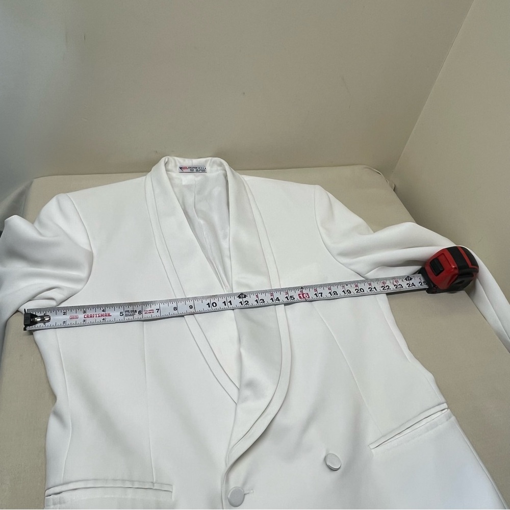 Oscar De La Renta Formal Double Breasted White Blazer - Picture 10 of 16